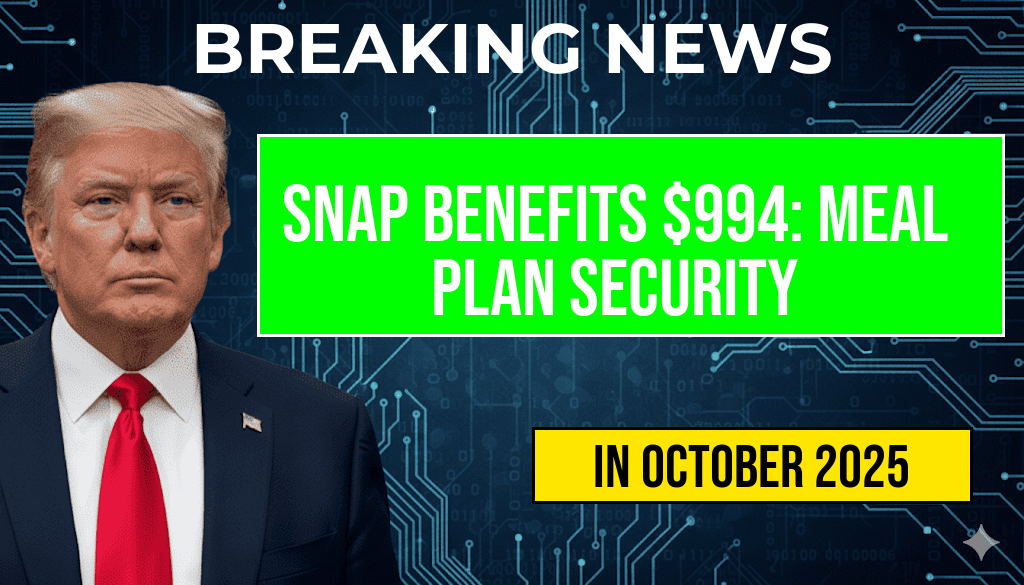 SNAP Benefit for Four People is $994: Meal Plan Ensures Protection in Case of EBT Disruptions